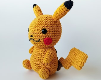 Pikachu inspired amigurumi, crochet manga