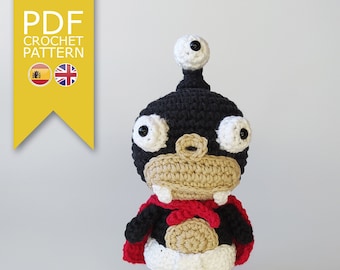 PDF-amigurumipatroon. Gehaakt poppenpatroon in het Engels en Spaans.