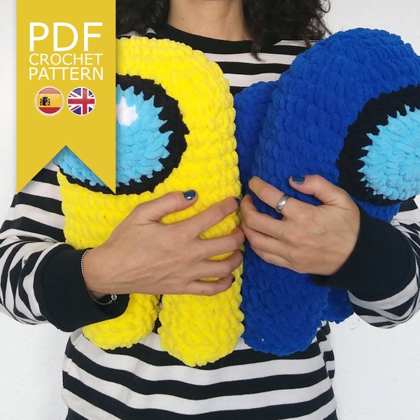 PDF patron crewmate crochet. patron muñeco de ganchillo en español y en ingles