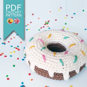 pdf crochet donut pattern. donut amigurumi