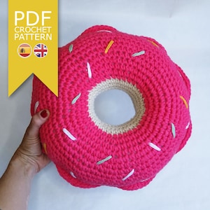 pdf crochet donut pattern. donut pillow