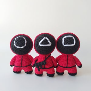 Squidgame amigurumi. Pink soldier Crochet doll