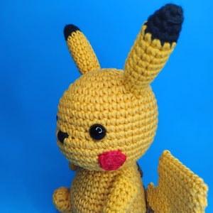 PDF Pikachu amigurumi pattern. crochet doll pattern in English and Spanish. Crochet doll image 2