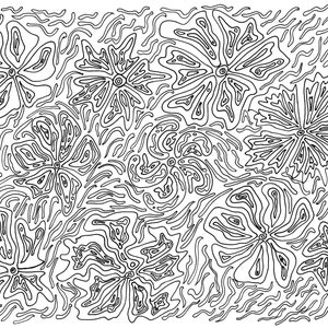 abstract flower coloring page floral design adults coloring etsy