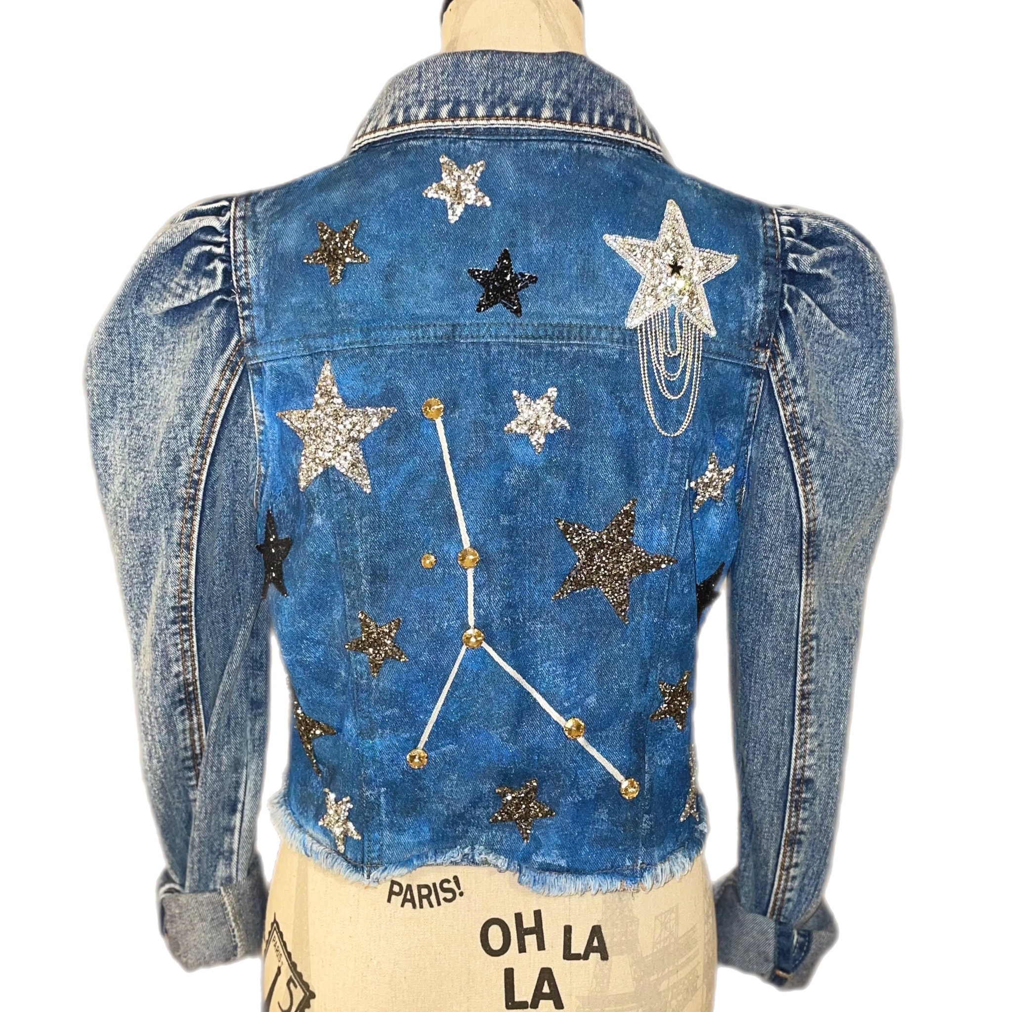 Denim Coat With Patches Rockabilly Winter Coat Denim Jacket With Hood Wool  Winter Coat Jean Jacket Patches for Women Hipster Coat TC158 
