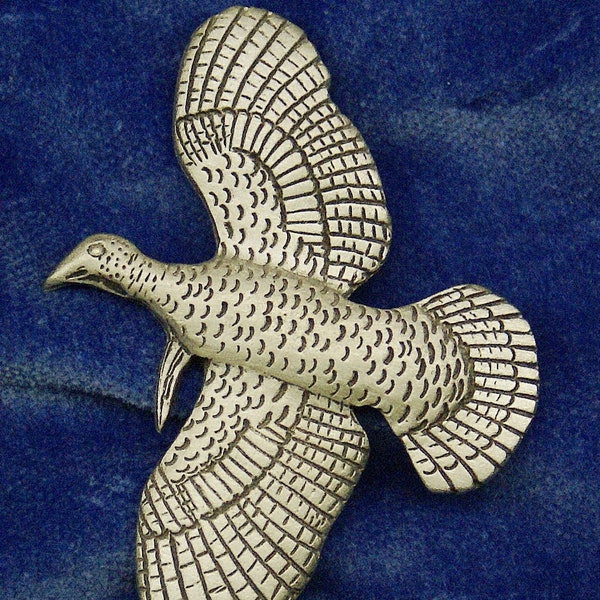 Empire Pewter Flying Turkey Pewter Pin