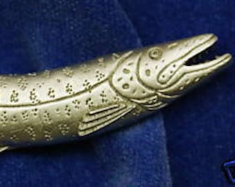 Empire Pewter Muskie Pewter Fish Pin