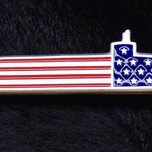 Empire Pewter Stars & Stripes Submarine Flag Pewter Pin