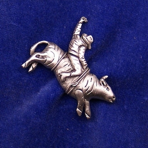 Empire Pewter Cowboy / Rodeo Bull Rider Pewter Pin