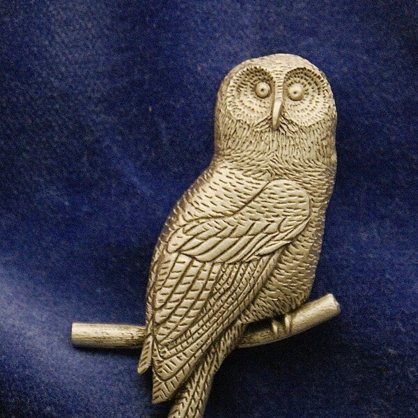 Empire Pewter Great Grey Owl Pewter Pin