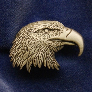 Empire Pewter Bald Eagle Head Pewter Pin