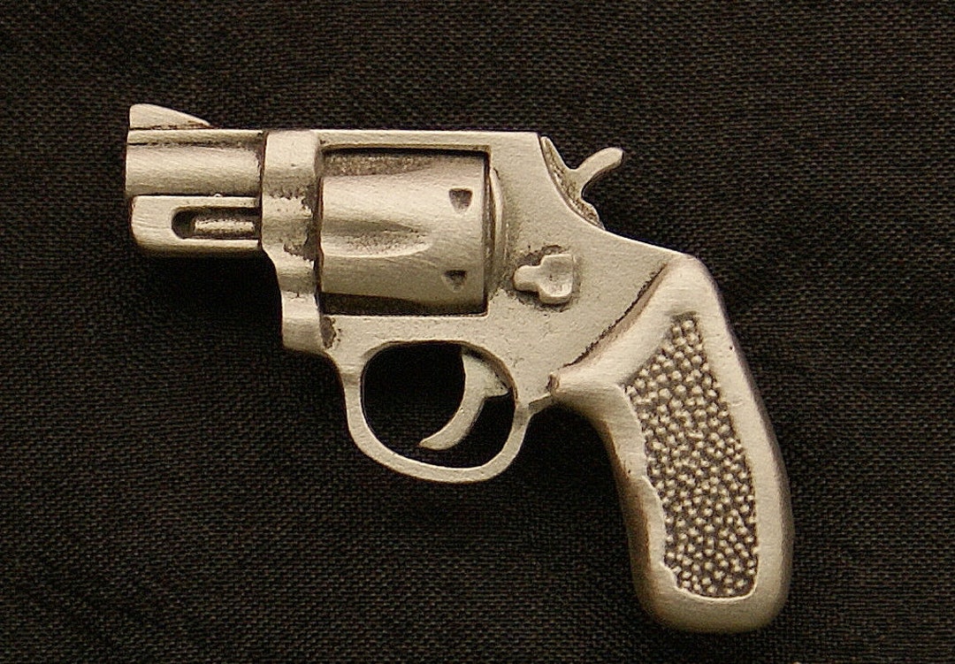 Empire Pewter Snub Revolver Pewter Gun Pin - Etsy