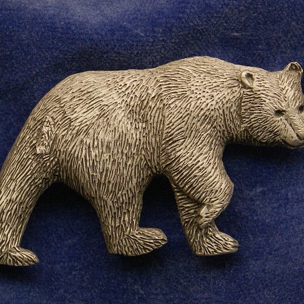 Empire Pewter Walking Black Bear Pewter Pin