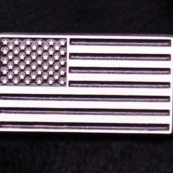 Empire Pewter Greyscale American Flag Pin