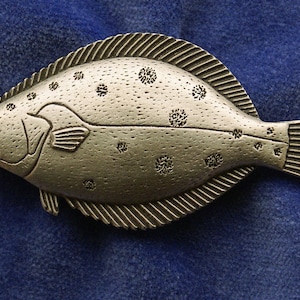 Empire Pewter Flounder Pewter Fish Pin
