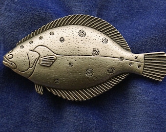 Pin de pez de peltre Empire Pewter Flounder