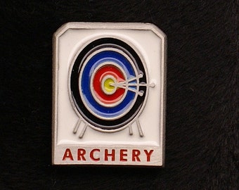 Empire Pewter Archery Multi-Colored Vegas Style Target Enameled Pin (A9)