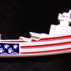 Empire Pewter Stars & Stripes Battleship Flag Pewter Pin