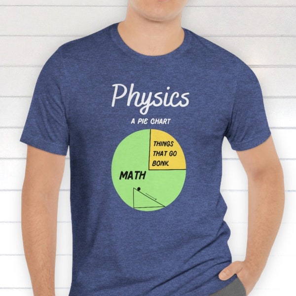 Physics - A Pie Chart, Funny Shirt for Physicists, Great Gift for Science Teachers, Lab Techs, Scientists, Students, Geeks and Nerds