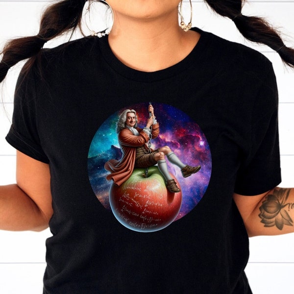 Isaac Newton Apple Wrecking Ball Tee, Weirdcore, Funny Shirt for Science Teachers, Physicists, Physics Teachers, Math Teachers, Nerds, Geeks