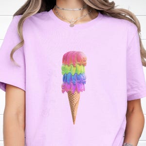 Tardigrade Ice Cream Cone Shirt - Funny, Colorful and Quirky STEM Tshirt, Great Gift for a Microbiologist, Scientist, Science Teacher