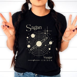 Carl Sagan Voyager Shirt, Cosmos, Stars and Planets, Great Gift for Space Lovers, Astronomers, Science Teachers, Scientists, STEM Students