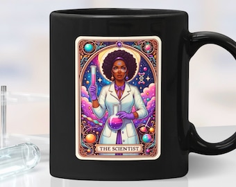 The Scientist Tarot Mug, Black Women in STEM, Steminist, Great Gift for a Science Teacher, Biologist, Chemist, Physicist, Lab Tech, Nerd