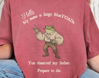 T-shirt Funny Biology Frog Comfort Colors®, t-shirt parodie princesse mariée, chemise scientifique ringard, cadeau pour un biologiste, un enseignant, un professeur STEM