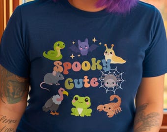 Spooky Cute Animals Shirt, Halloween Critters Tee, Love the Unloved, Gift for a Science Teacher, Biologist, Environmentalist, Animal Lover