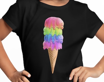 Bärtierchen Eistüte Kinder Tshirt, Wissenschaft Humor, lustige Mikrobiologie Shirt