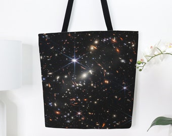 James Web Space Telescope First Image Tote Bag, Astronomy Gifts, Science Teacher Gifts, Eco Friendly Gifts, Reusable Shopping Bags