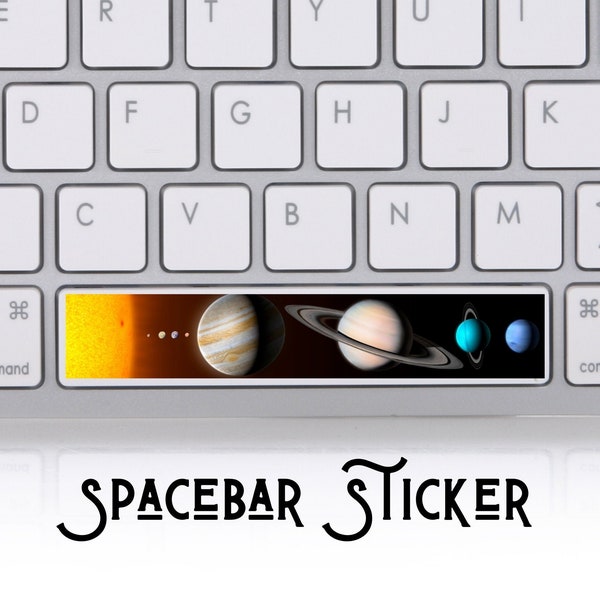 Spacebar Sticker, Solar System Stickers, Laptop Stickers, Keyboard Stickers, Glossy Vinyl Sticker, Science Stickers, Space Bar Decal