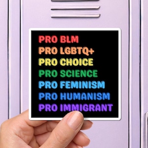 Social Justice Magnet - BLM, LGBTQ, Pro Choice, Science, Feminism, Immigrant Rights, Black Lives Matter, Equality, Diversity, Inclusive
