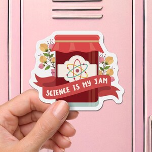 Science is My Jam Magnet, süßes und lustiges Geschenk für einen Wissenschaftslehrer, Wissenschaftler, zum Aufstellen auf einem Schließfach, Schrank, Autostoßstange, Kühlschrank