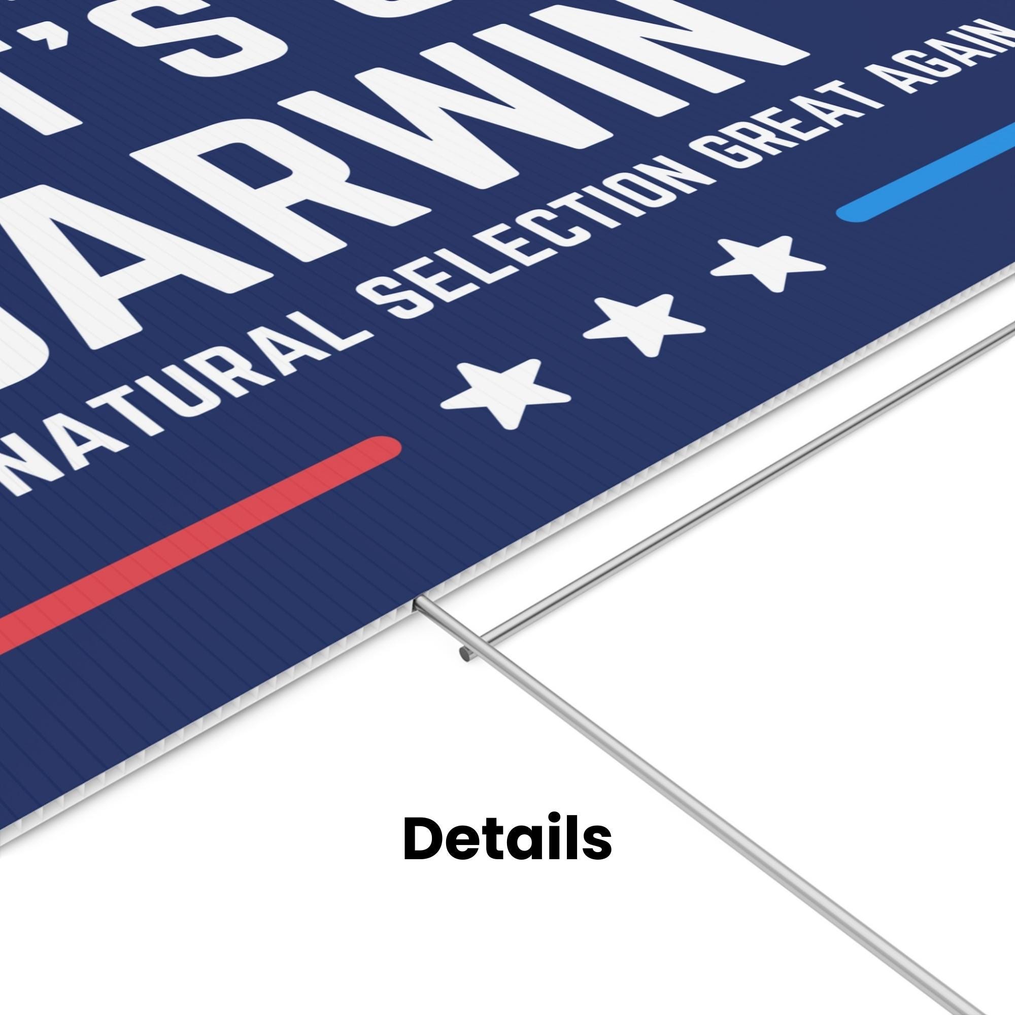 Science Lawn Sign Let's Go Darwin Yard Sign, Political Satire, Election 2028, Anti-trump ...
