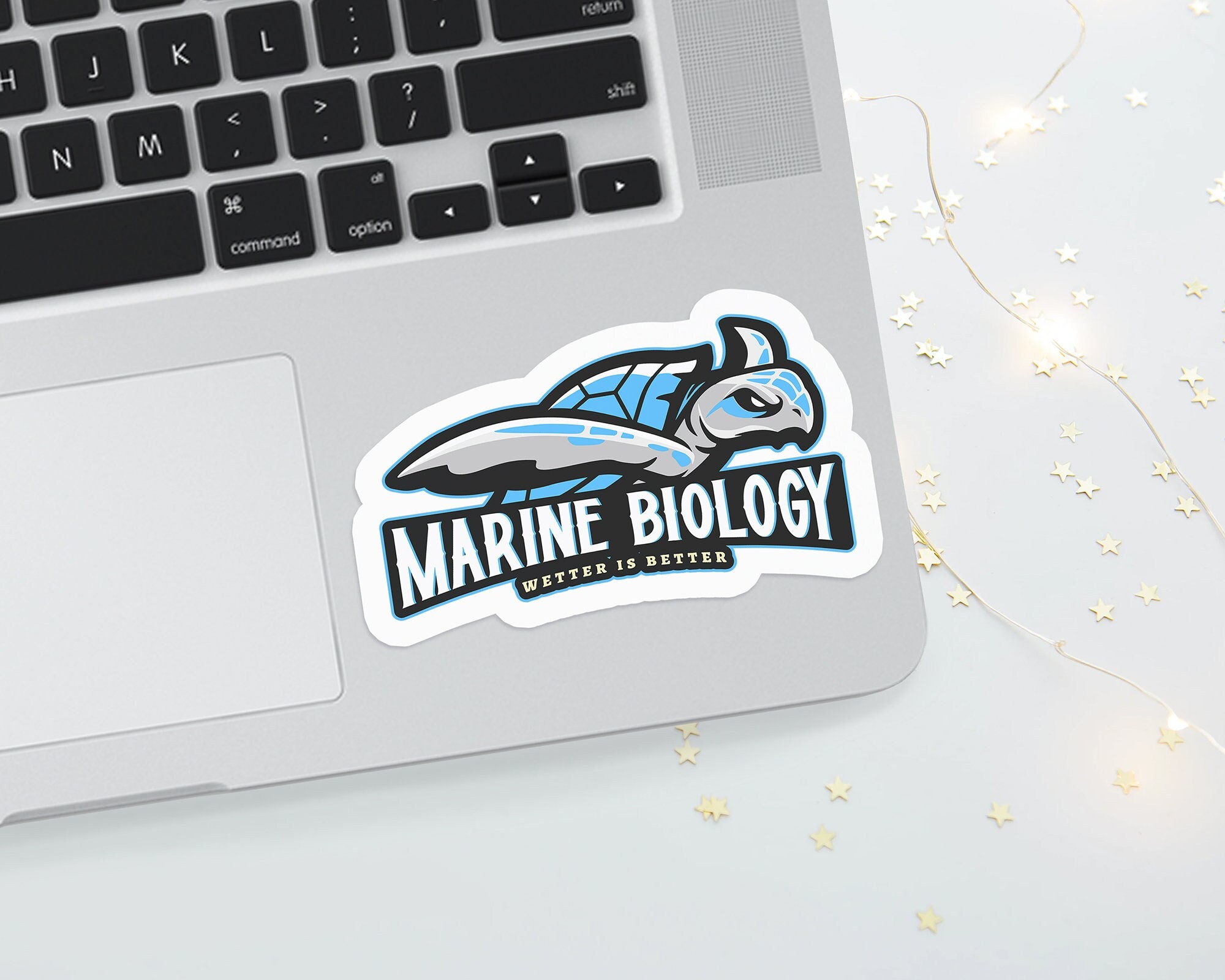 Science Fish Sticker Marine Biology Sticker, Glossy Vinyl, Stick on a Laptop, Notebook ...