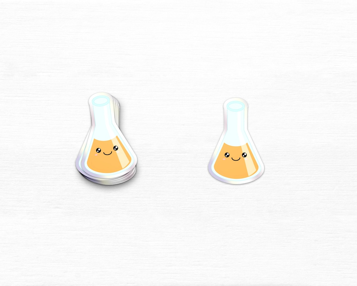 Cute Chemistry Sticker Science Stickers Kawaii Stickers Etsy
