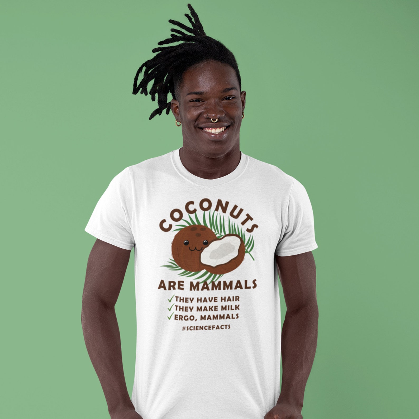Coconuts Are Mammals Tshirts Funny Science Shirt Biology Etsy