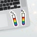 Gay Pride Test Tube Stickers, LGBTQ Stickers, Science Stickers, Laptop Stickers, Holographic or Glossy Vinyl, Water Bottle Stickers 
