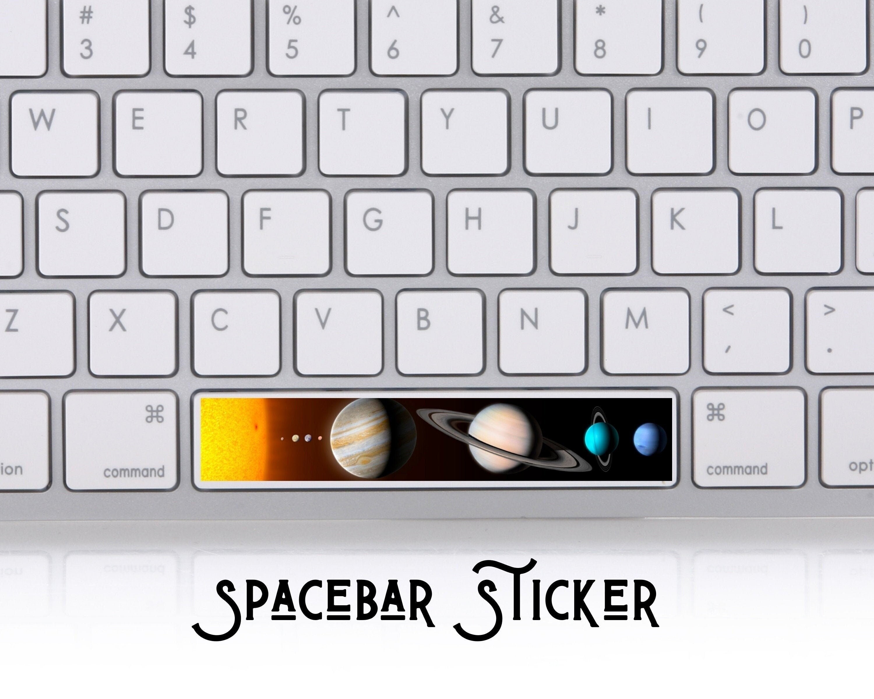 Spacebar Sticker, Solar System Stickers, Laptop Stickers, Keyboard Stickers, Glossy Vinyl Sticker, Science Stickers, Space Bar Decal