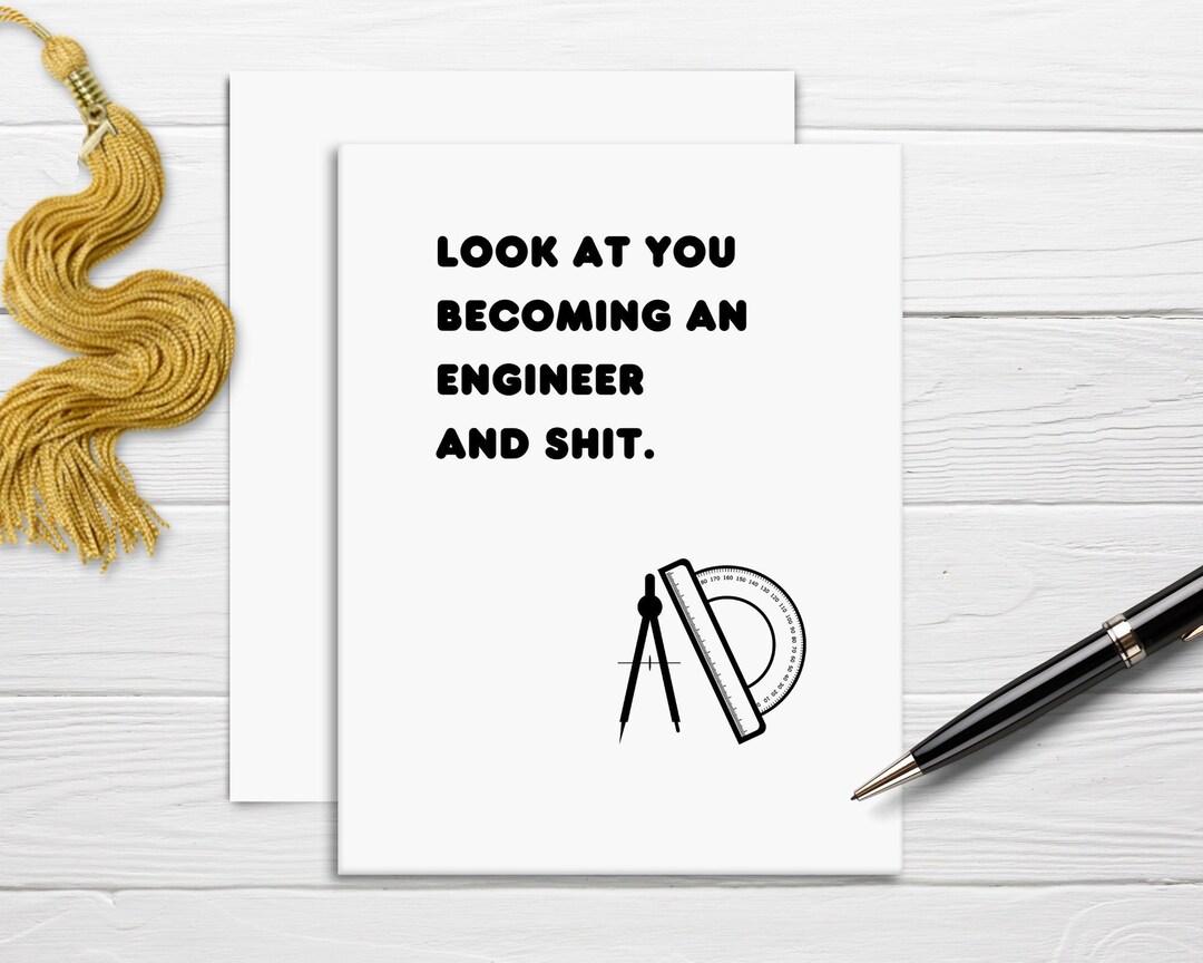 Engineer Graduation Card, Look at You Becoming, Great for a College ...