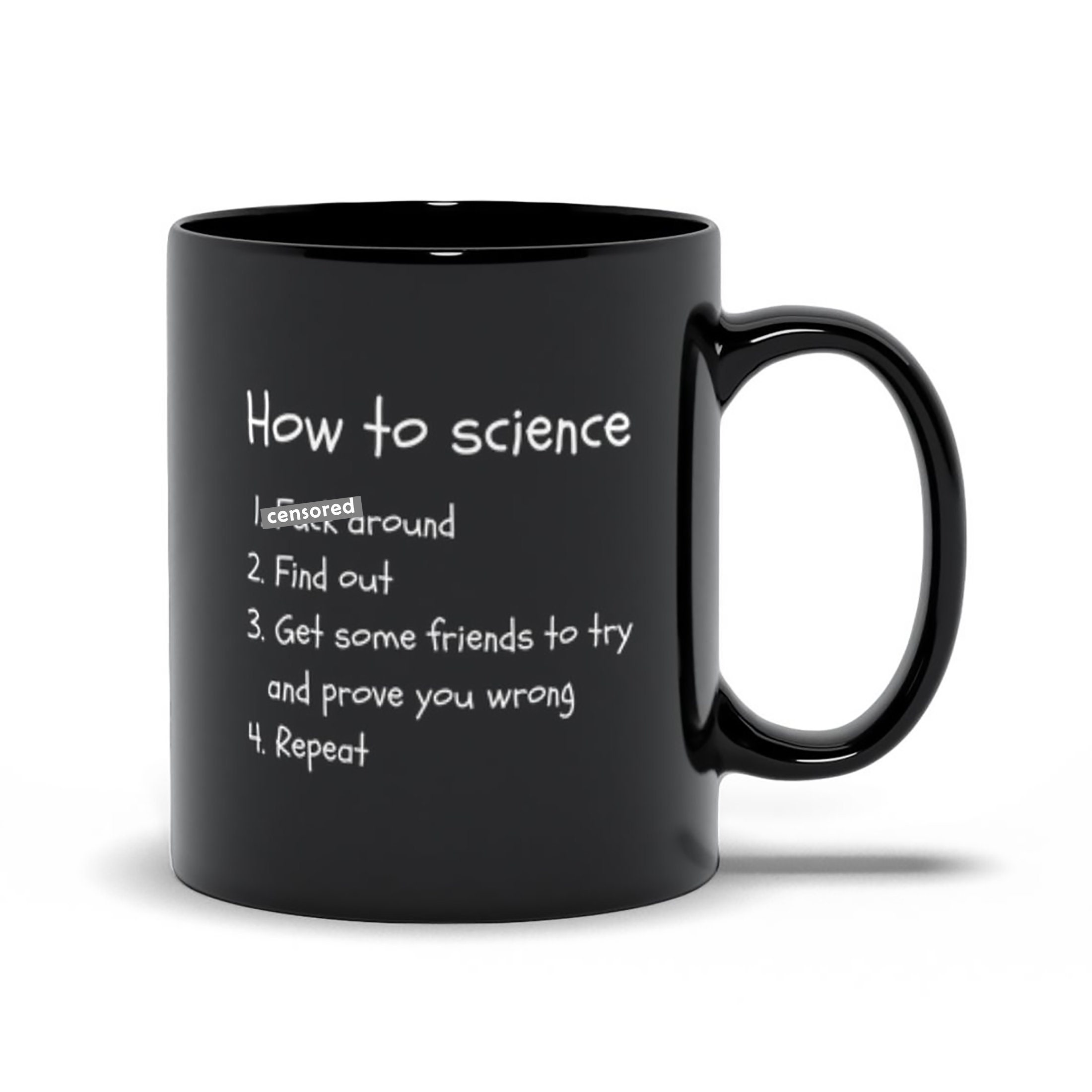 How To Science Black Mugs Scientific Method Mug Etsy