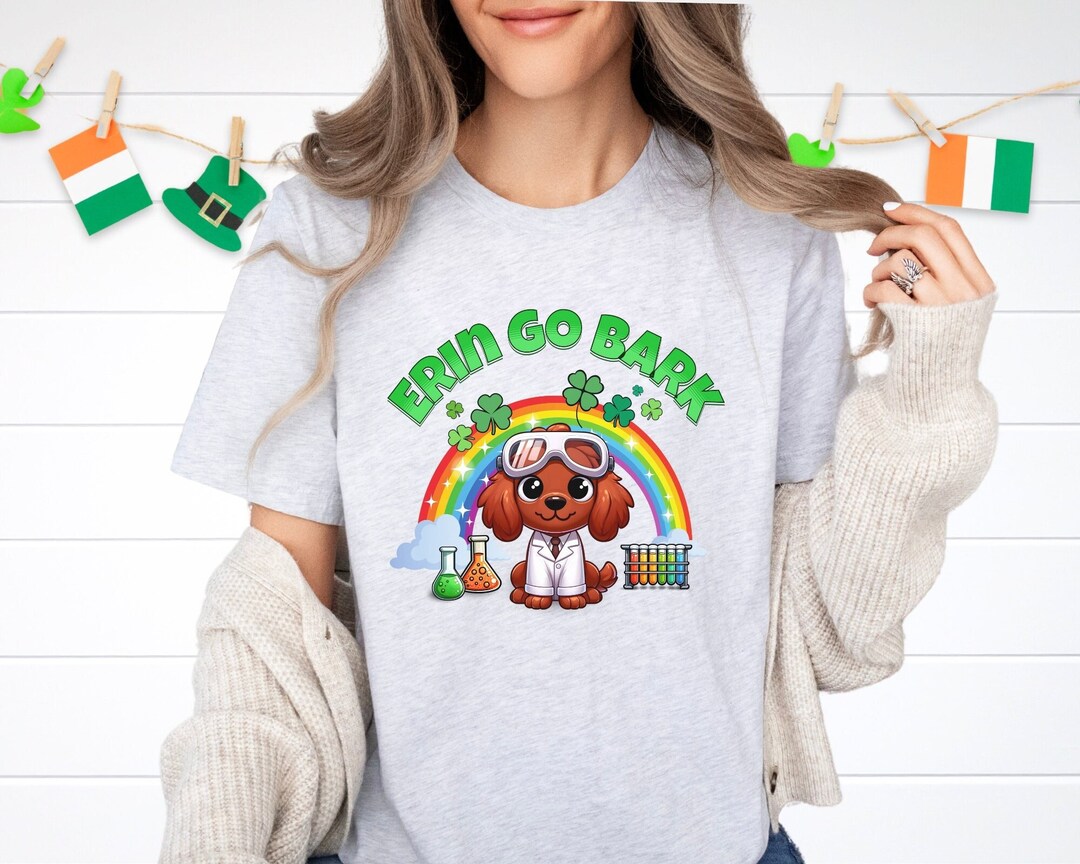 Women's Erin Go Bark T-Shirt - Funny Saint Patrick's Day Dog Mom Tee