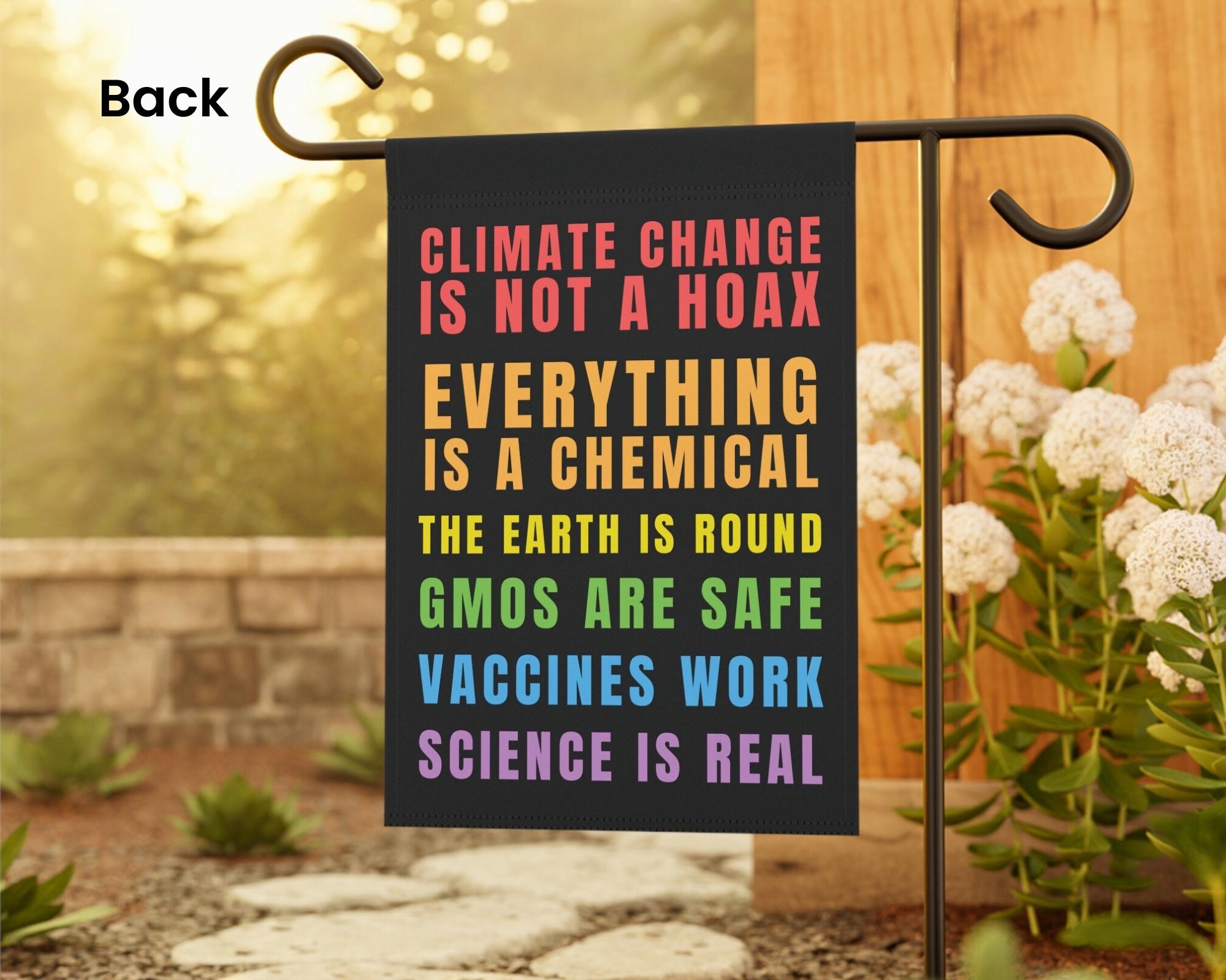 Science Lawn Sign Science is Real Yard Flag, Garden Flags, Garden Decor, Garden Art, Yard ...