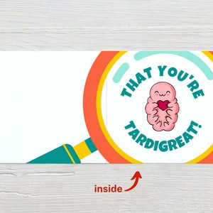 Funny Father's Day Card, Science Dad Jokes, Great for Curious Kids and Brainy Dads, His Birthday, Tardigrade Lovers, Microbiology image 3