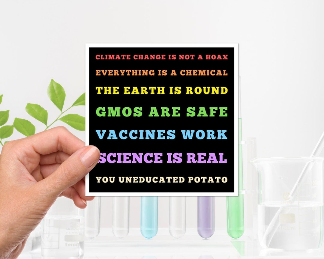 Science is Real Decal, Funny and Sarcastic Sticker, Great for Sassy ...
