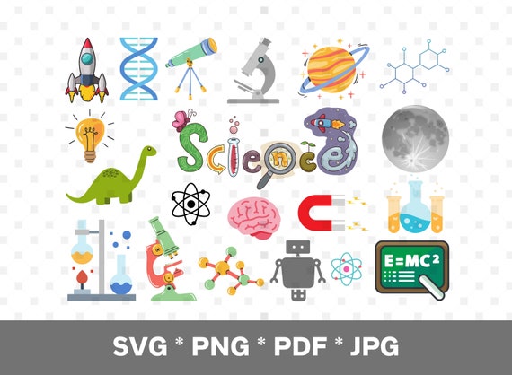 Science Clipart Collection - svg, png, pdf, jpg - Great for Crafts, Teachers, Parents, Homeschool, Classroom Decor, Back to School