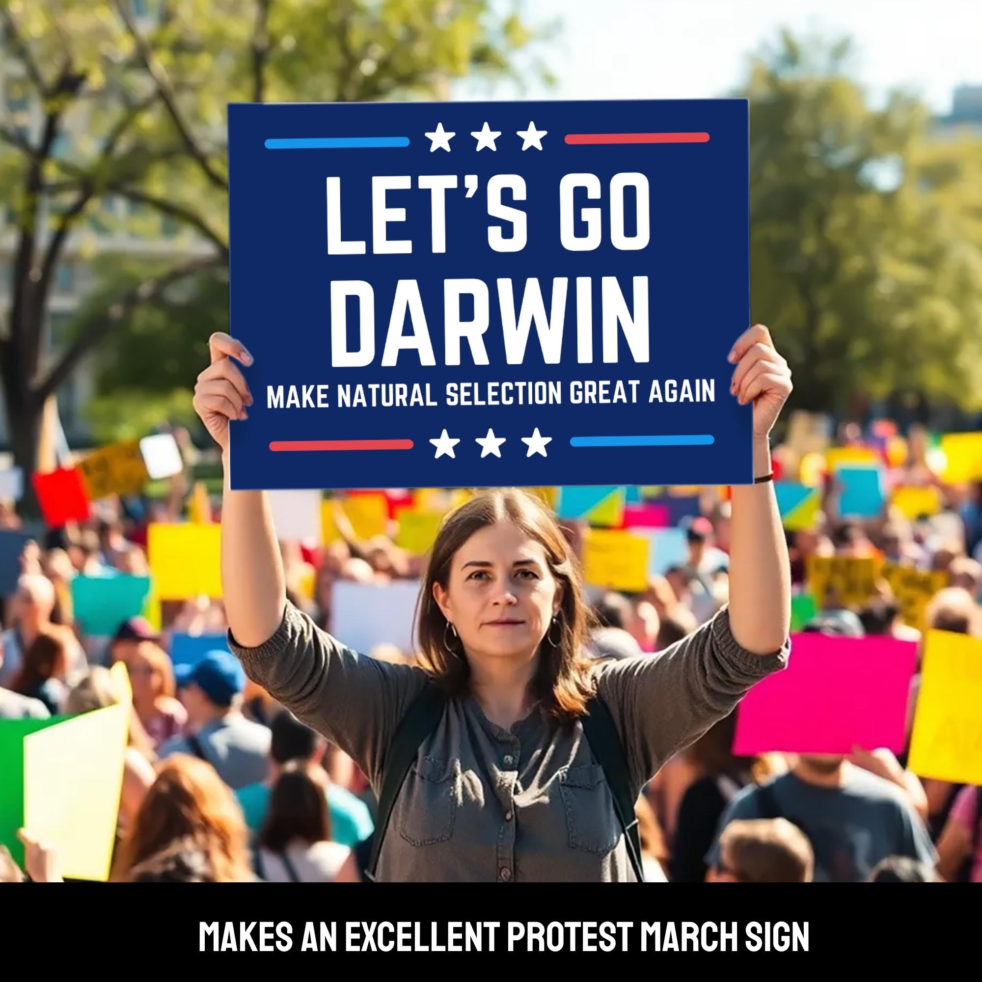 Let's Go Darwin Yard Sign, Political Satire, Election 2028, Anti-trump ...