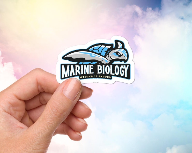 Science Fish Sticker Marine Biology Sticker, Glossy Vinyl, Stick on a Laptop, Notebook ...