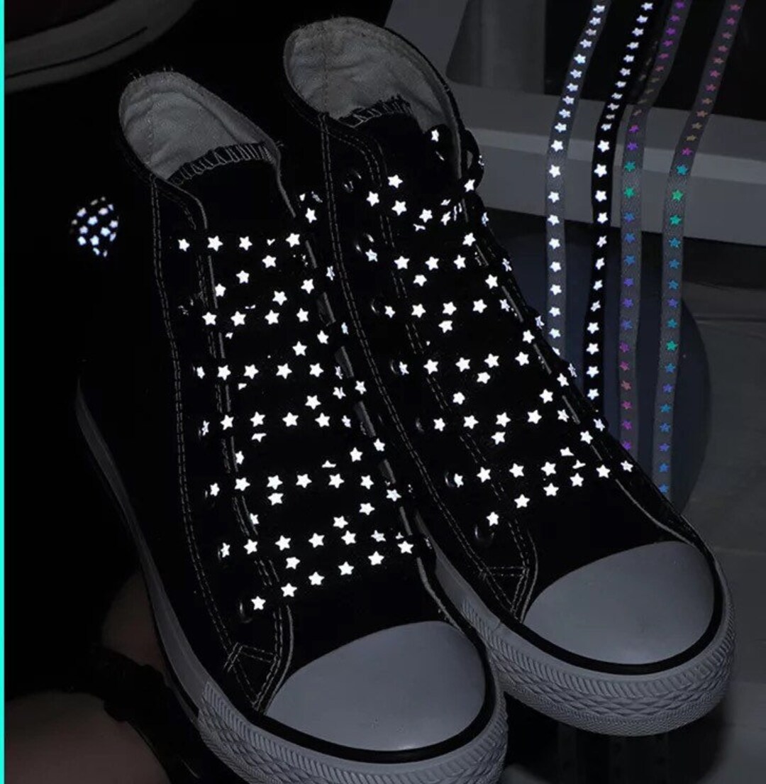 Shoe Laces STAR Laces REFLECTIVE Great Sneaker Accessory Etsy